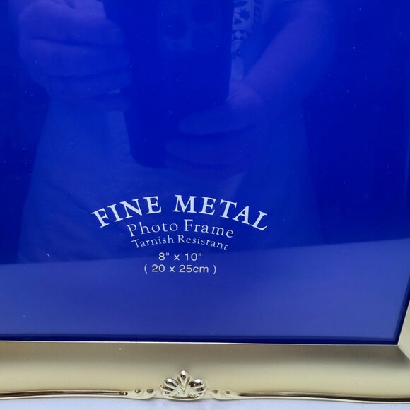 Vintage Brass Gold Photo Picture Frame Ornate 80s 90s Scrolls 8x10 As New Unused - Picture 4 of 5